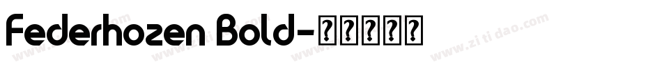 Federhozen Bold字体转换